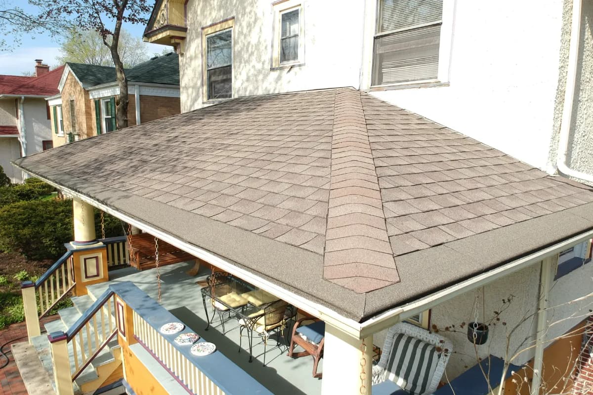 Ice dam forming on Chicago home gutter